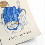 Egon Schiele / Blue Lady / 50 x 70 cm